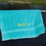 Monogrammed beach towel