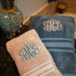 Towels with monogramming